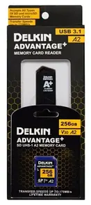 Delkin Devices Advantage+ SD Reader and Card Bundle SDXC 256GB