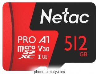 Netac MicroSDXC 512GB V30/A1/C10 Netac P500 Extreme Pro  