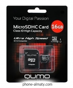 Qumo microSDHC class 10 UHS-I U1 16GB + SD adapter