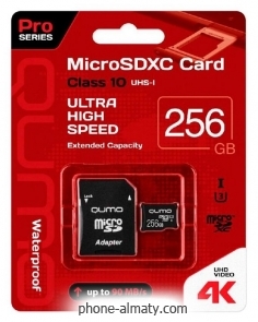 Qumo microSDXC class 10 UHS Class 3 256GB + SD adapter