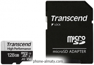 Transcend microSDXC 330S Class 10 U3 A1 V30 128GB + SD adapter