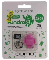 QUMO Fundroid microSDHC QM32GCR-MSD10-FD-pnk 32GB