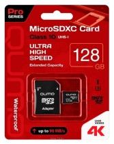 Qumo microSDXC class 10 UHS Class 3 128GB + SD adapter