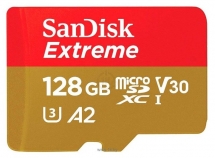 SanDisk Extreme microSDXC Class 10 UHS Class 3 V30 A2 160MB/s 128GB + SD adapter